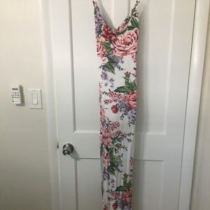 Long flowing floral summer dress